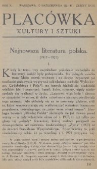 Placówka Kultury i Sztuki. 1921, nr 18