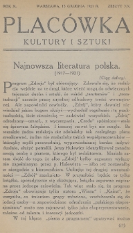 Placówka Kultury i Sztuki. 1921, nr 20