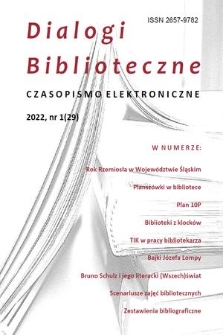 Dialogi Biblioteczne : czasopismo elektroniczne. 2022, nr 1