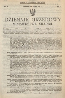 Dziennik Urzędowy Ministerstwa Skarbu. 1923, nr 14