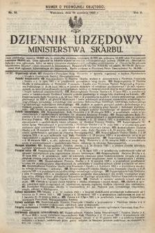 Dziennik Urzędowy Ministerstwa Skarbu. 1923, nr 16