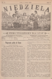 Niedziela : pismo tygodniowe dla ludu. R.5, 1888, nr 6