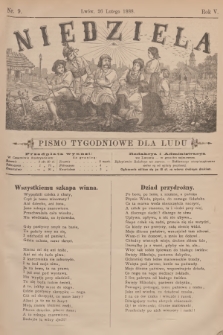 Niedziela : pismo tygodniowe dla ludu. R.5, 1888, nr 9