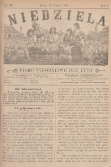 Niedziela : pismo tygodniowe dla ludu. R.5, 1888, nr 25
