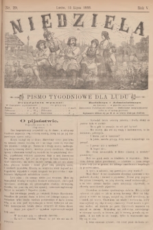 Niedziela : pismo tygodniowe dla ludu. R.5, 1888, nr 29