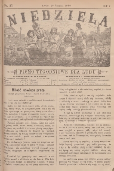 Niedziela : pismo tygodniowe dla ludu. R.5, 1888, nr 35
