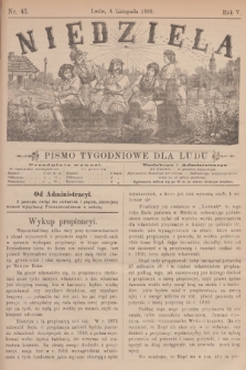 Niedziela : pismo tygodniowe dla ludu. R.5, 1888, nr 45