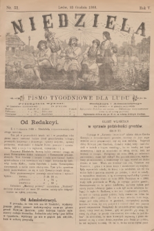 Niedziela : pismo tygodniowe dla ludu. R.5, 1888, nr 52