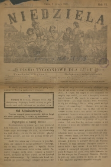 Niedziela : pismo tygodniowe dla ludu. R.6, 1889, nr 5