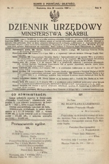 Dziennik Urzędowy Ministerstwa Skarbu. 1923, nr 17