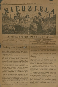 Niedziela : pismo tygodniowe dla ludu. R.7, 1890, nr 50