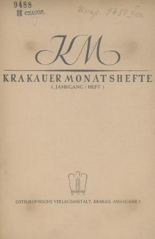 Krakauer Monatshefte. R. 1, 1944/1945, nr 1