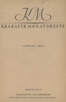 Krakauer Monatshefte. R. 1, 1944/1945, nr 2