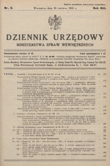 Dziennik Urzędowy Ministerstwa Spraw Wewnętrznych. 1933, nr 11
