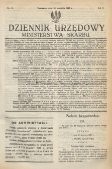 Dziennik Urzędowy Ministerstwa Skarbu. 1923, nr 18