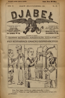 Djabeł. R.53, 1921, nr 43