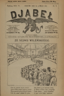 Djabeł. R.54, 1922, nr 9