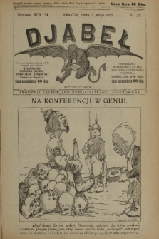 Djabeł. R.54, 1922, nr 19