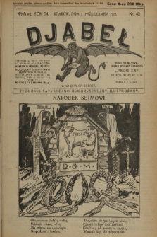 Djabeł. R.54, 1922, nr 40