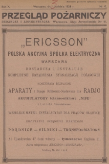 Przegląd Pożarniczy : dwutygodnik, poświęcony sprawom Straży Ogn., ubezpieczeń od ognia i budownictwa ogniotrwałego. R.10, 1924, nr 6