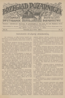 Przegląd Pożarniczy : ilustrowany dwutygodnik poświęcony pożarnictwu. R.11, 1925, nr 4