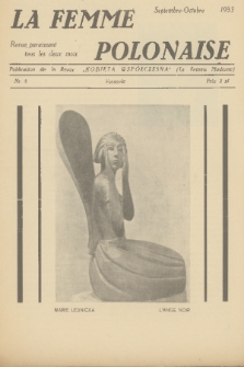 La Femme Polonaise : Publication de la Revue „Kobieta współczesna” (La Femme Moderne). 1933, nr 5