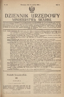 Dziennik Urzędowy Ministerstwa Skarbu. 1923, nr 23
