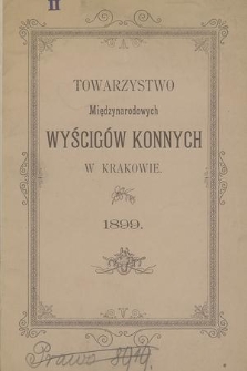 Alfabetyczny Spis P. T. Członków Założycieli i Rocznych oraz Zamknięcie Rachunków za Czas od 1 Stycznia do 31 Grudnia 1899 R.