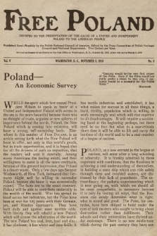Free Poland : devoted to the presentation of the cause of a united and independent Poland to the american people. Vol.5, 1918, No. 3