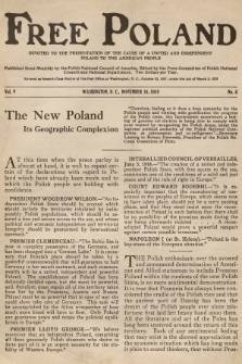Free Poland : devoted to the presentation of the cause of a united and independent Poland to the american people. Vol.5, 1918, No. 4