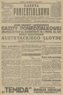 Gazeta Poniedziałkowa. 1913, nr 7
