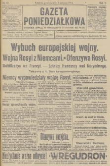 Gazeta Poniedziałkowa. 1914, nr 32