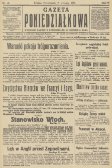 Gazeta Poniedziałkowa. 1914, nr 40