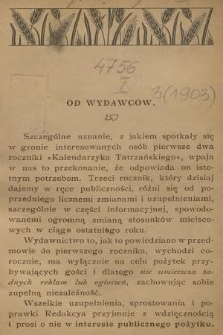 [Zakopane i Tatry : kalendarzyk tatrzański]. R.[3] [1903]