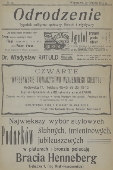 Odrodzenie : tygodnik polityczno-społeczny, literacki i artystyczny. 1910, № 30