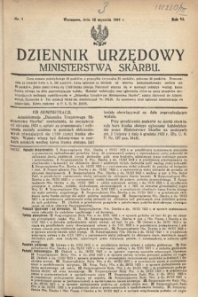 Dziennik Urzędowy Ministerstwa Skarbu. 1924, nr 1