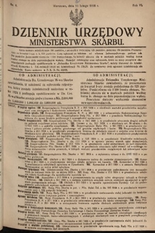 Dziennik Urzędowy Ministerstwa Skarbu. 1924, nr 4