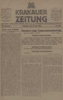 Krakauer Zeitung : zugleich amtliches Organ des K. U. K. Festungs-Kommandos Krakau. 1917, nr 190