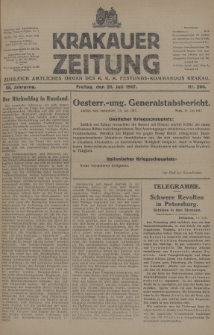 Krakauer Zeitung : zugleich amtliches Organ des K. U. K. Festungs-Kommandos Krakau. 1917, nr 200
