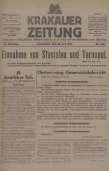 Krakauer Zeitung : zugleich amtliches Organ des K. U. K. Festungs-Kommandos Krakau. 1917, nr 206