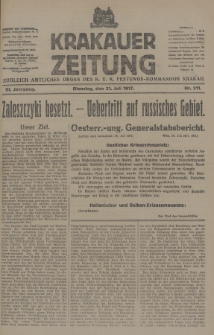 Krakauer Zeitung : zugleich amtliches Organ des K. U. K. Festungs-Kommandos Krakau. 1917, nr 211