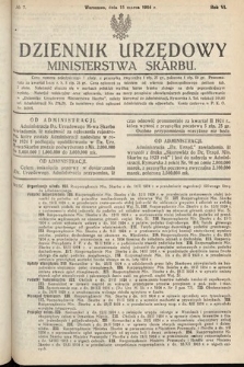 Dziennik Urzędowy Ministerstwa Skarbu. 1924, nr 7