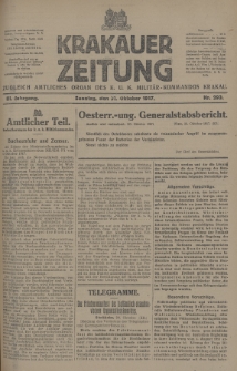 Krakauer Zeitung : zugleich amtliches Organ des K. U. K. Militär-Kommandos Krakau. 1917, nr 293