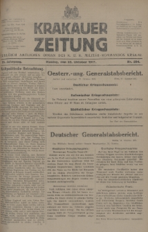 Krakauer Zeitung : zugleich amtliches Organ des K. U. K. Militär-Kommandos Krakau. 1917, nr 294