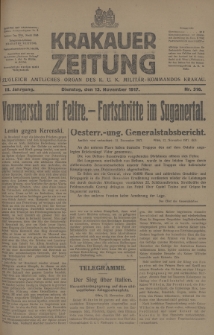 Krakauer Zeitung : zugleich amtliches Organ des K. U. K. Militär-Kommandos Krakau. 1917, nr 316