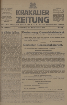 Krakauer Zeitung : zugleich amtliches Organ des K. U. K. Militär-Kommandos Krakau. 1917, nr 325