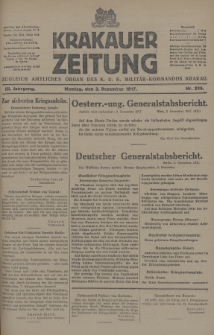 Krakauer Zeitung : zugleich amtliches Organ des K. U. K. Militär-Kommandos Krakau. 1917, nr 336