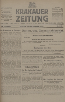 Krakauer Zeitung : zugleich amtliches Organ des K. U. K. Militär-Kommandos Krakau. 1917, nr 345