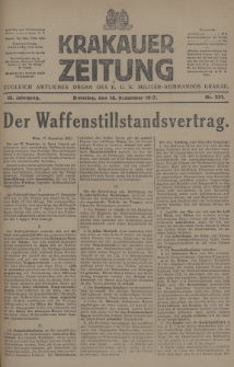 Krakauer Zeitung : zugleich amtliches Organ des K. U. K. Militär-Kommandos Krakau. 1917, nr 351
