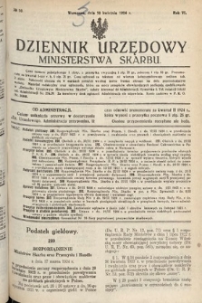 Dziennik Urzędowy Ministerstwa Skarbu. 1924, nr 10